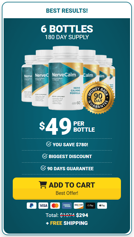 NerveCalm 6 Bottle pricing